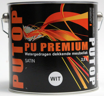 Putop PU Premium Satin Wit - 1 ltr (kies glangraad en verpakking)