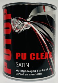 Putop PU Clear 1K satin/glans - 1 ltr (kies glansgraad en verpakking)